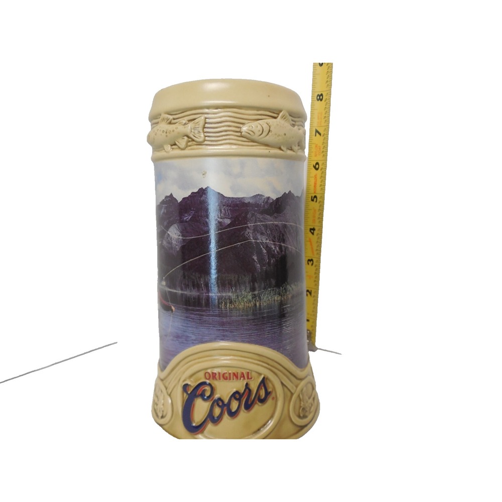 COORS Life In the Rocky Mountains BEER STEIN "FLY FISHING"  1996 #54632
